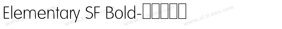 Elementary SF Bold字体转换